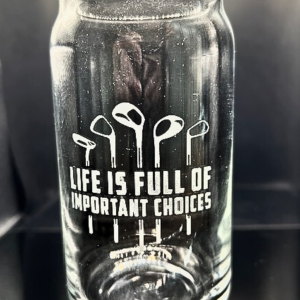 Etched Beer Can Glass - 16 oz
