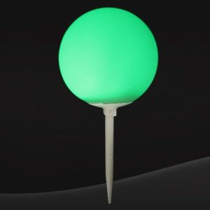 ​​Tee Box Glow Spike Marker - Green - for Night Golf