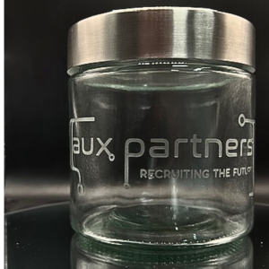 Etched Glass Jar- 29.75oz