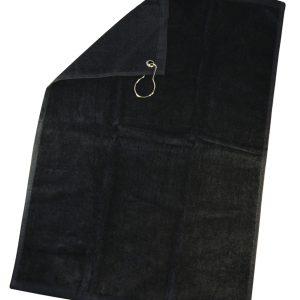 ​​16X25 Hemmed Velour Towel - Corner Grommet & Hook - Plain